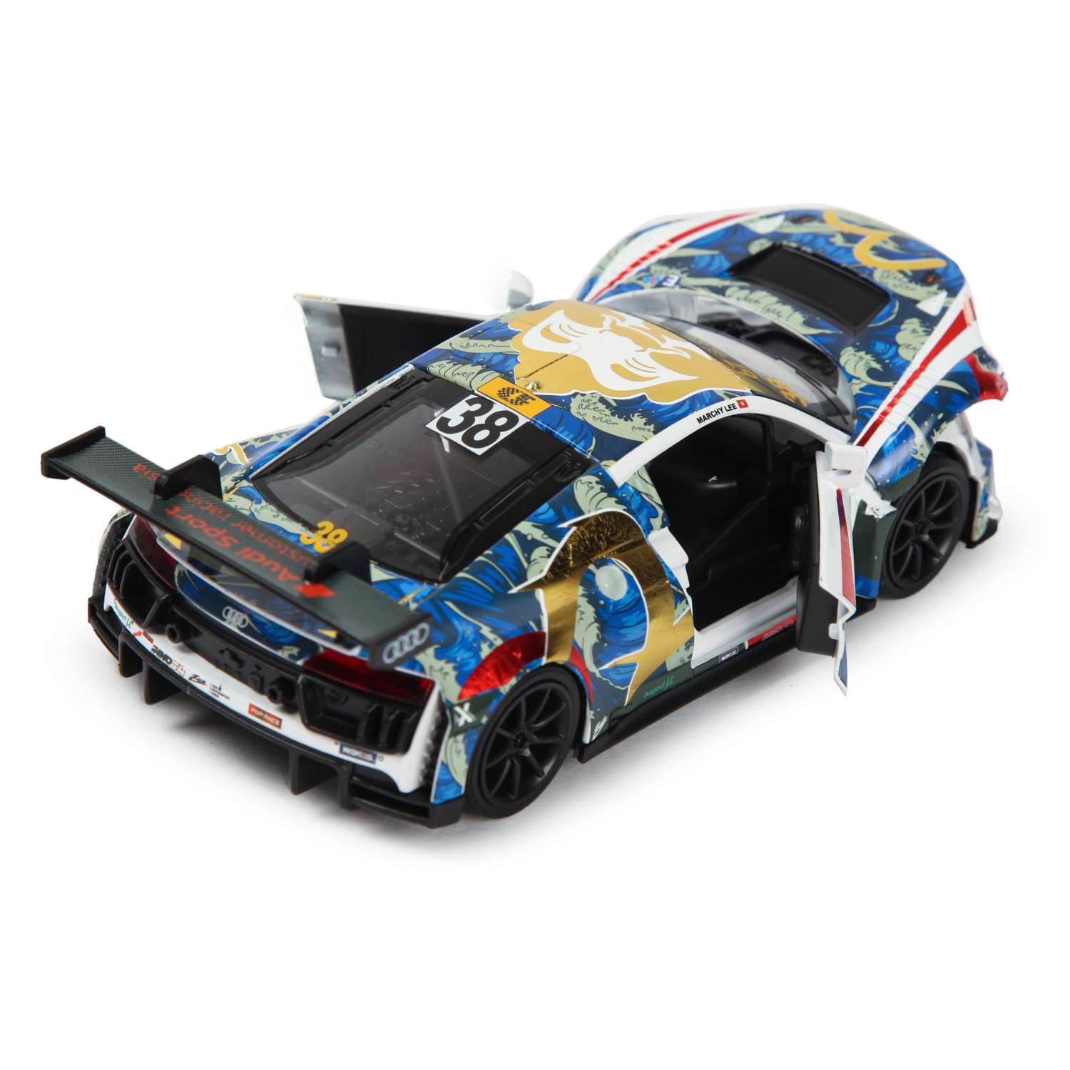 Автомобиль Mobicaro Audi R8 LMS 2015 Gold dragon 1:32 664992(O) - фото 8