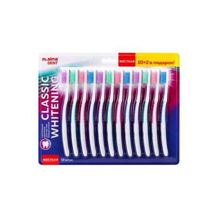 Зубная щетка классическая Лайма 12 шт.