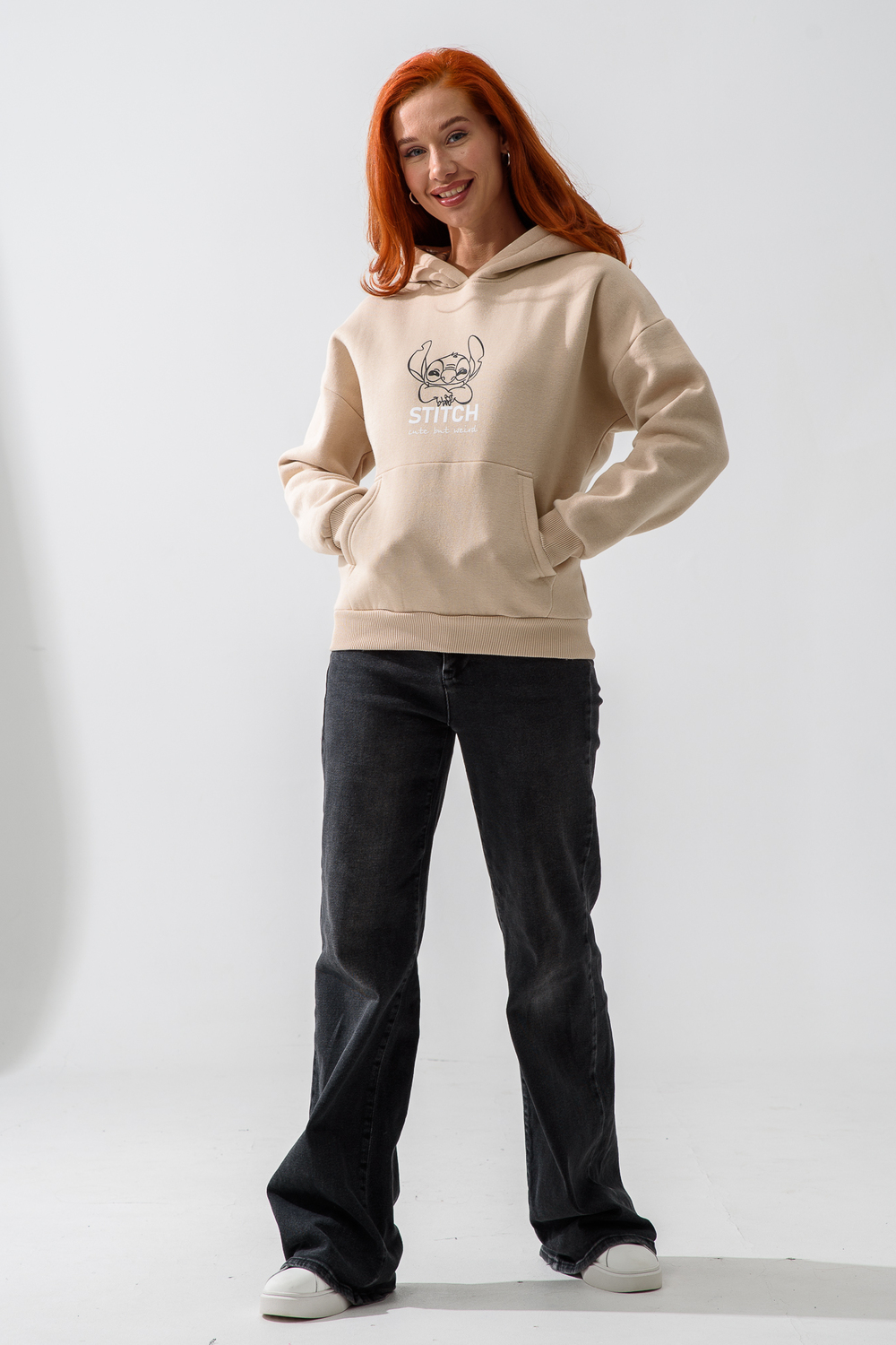 Худи Натали Суслова 8565 бежевый+лабубу - фото 12