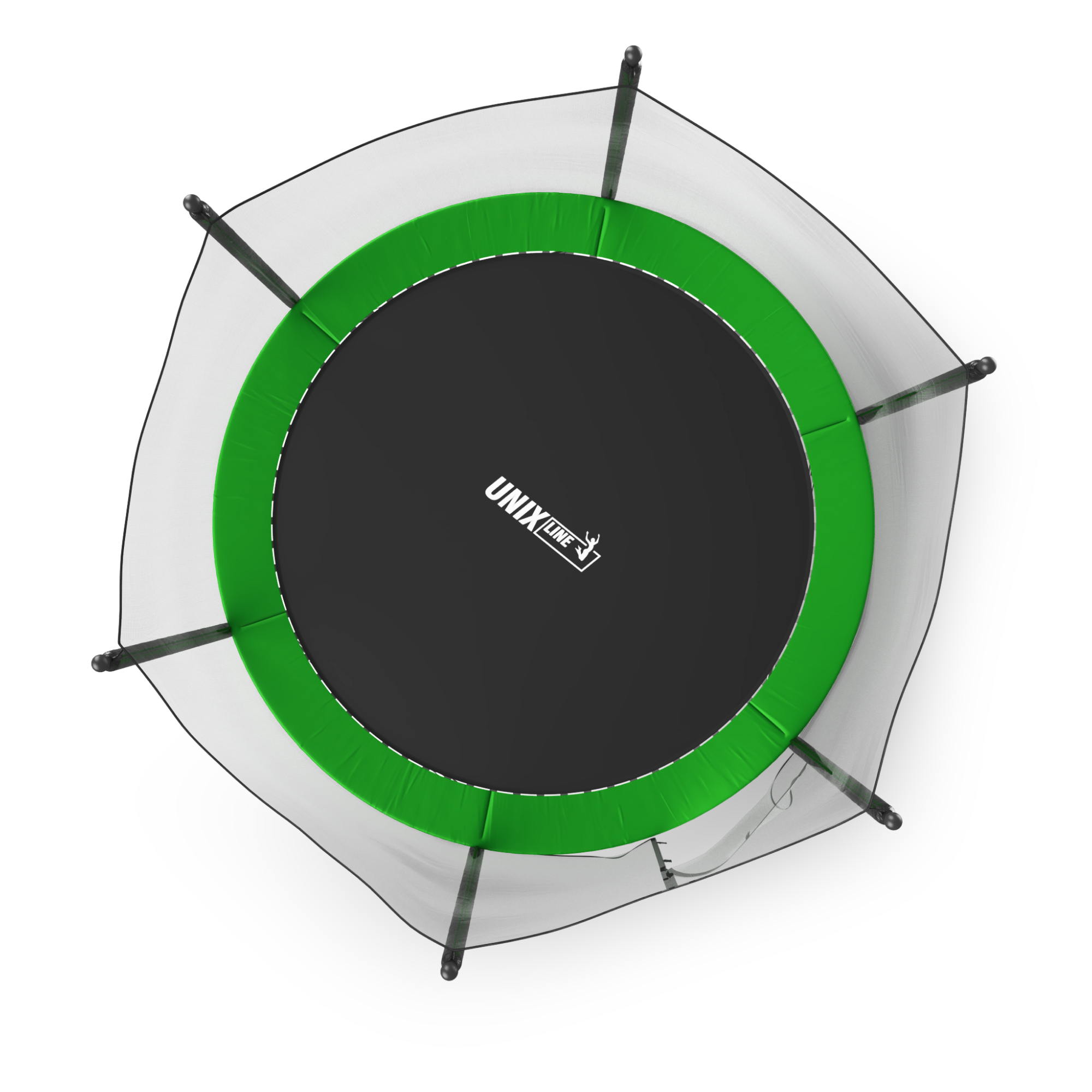 Батут каркасный Simple 10 ft UNIX line Green с внешней защитной сеткой общий диаметр 305 см до 140 кг - фото 19