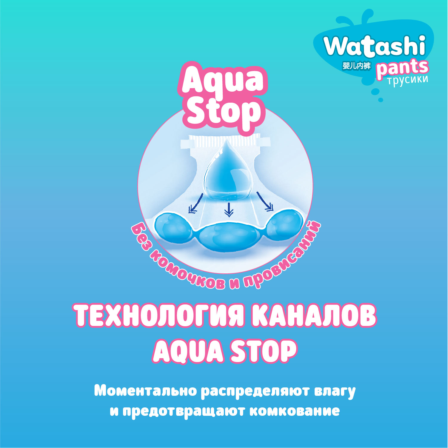 Трусики WATASHI M (6-10 кг) 46 шт. - фото 8