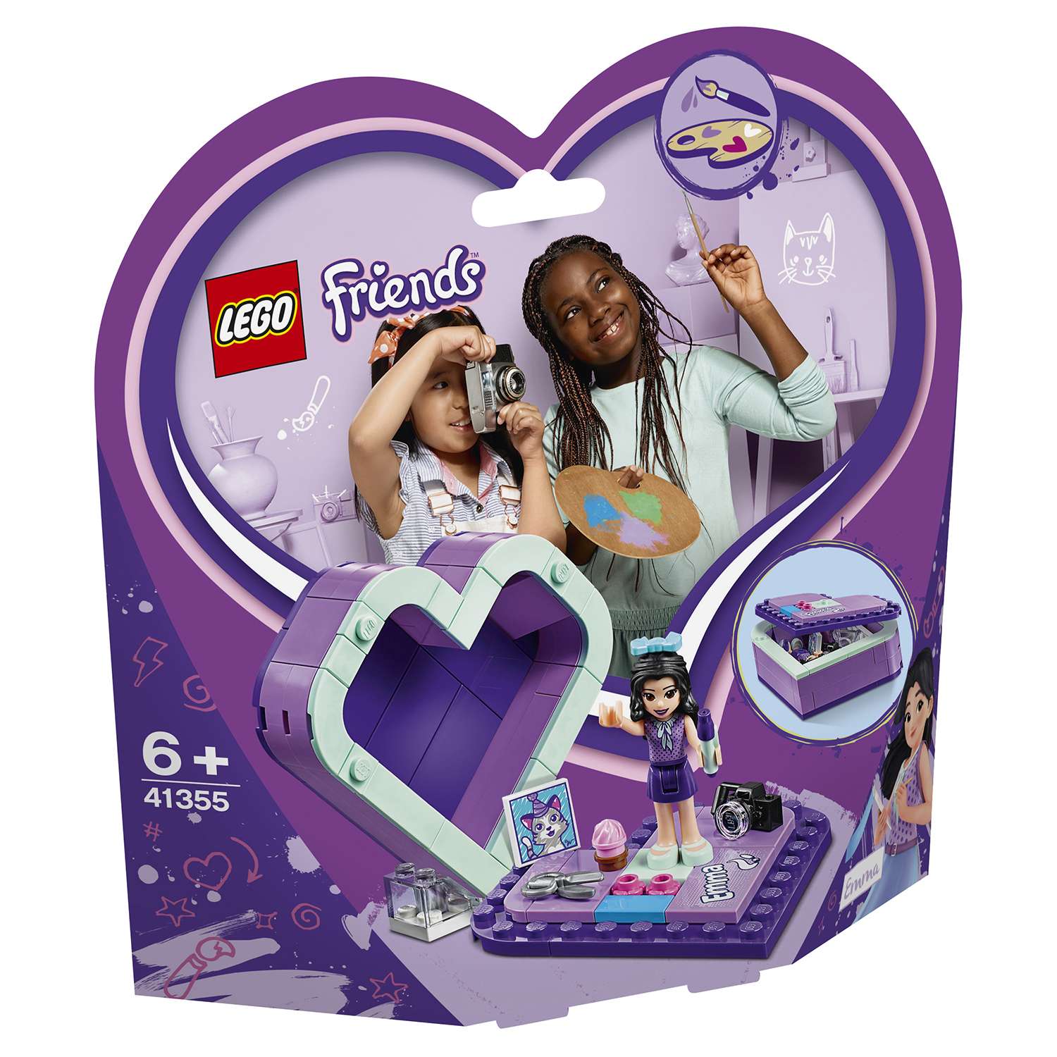 Конструктор LEGO Friends Шкатулка-сердечко Эммы блочный - фото 2
