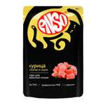 Корм влажный полнорационный ENSO для взрослых кошек с курицей пауч 85г