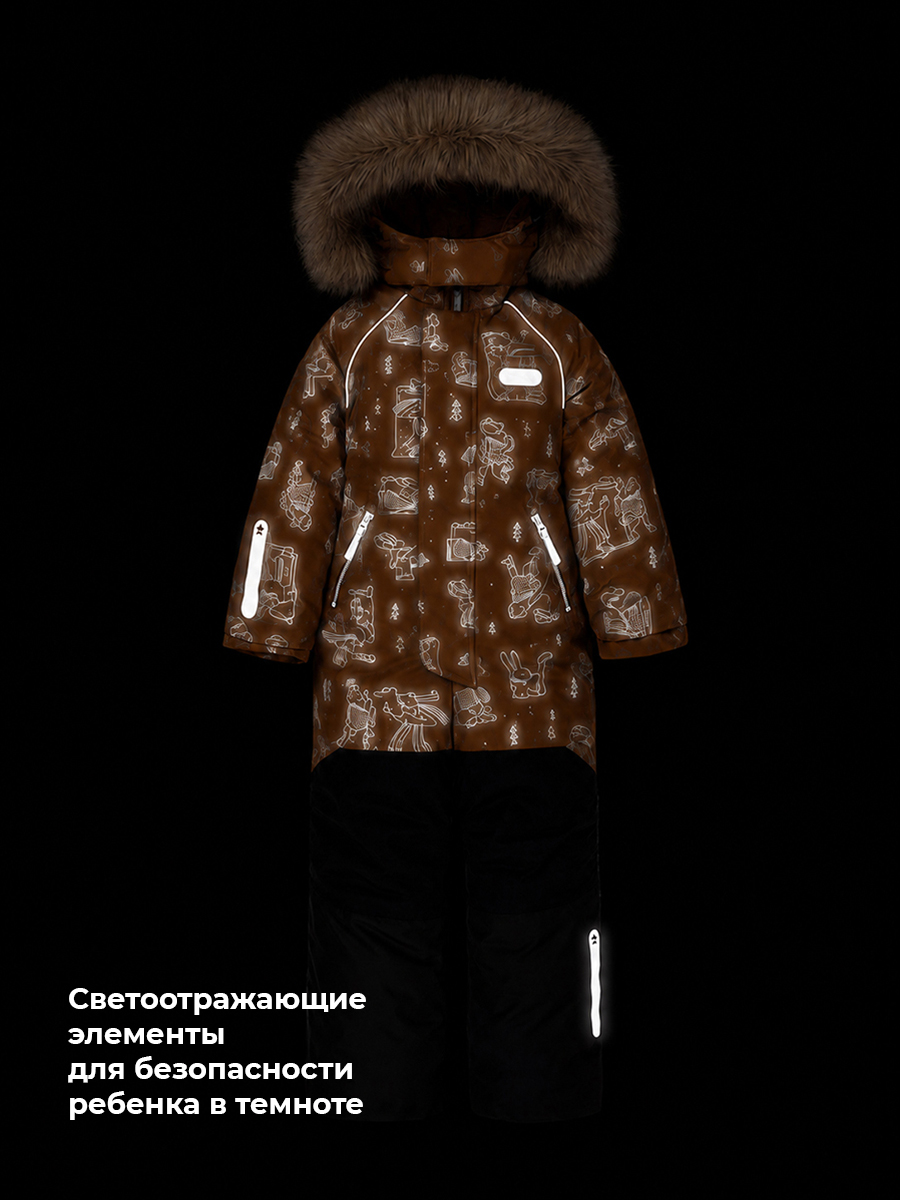 Комбинезон NIKASTYLE 8з0926 кэмел/черный - фото 9