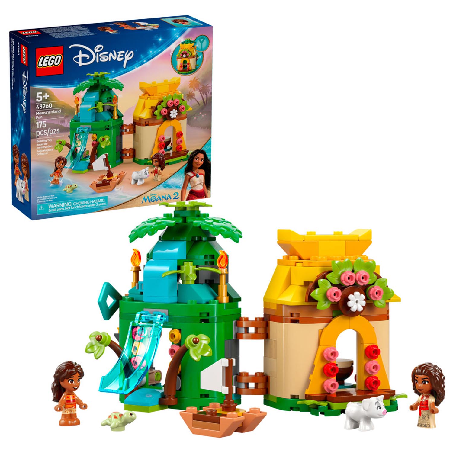 Конструктор LEGO Disney Princess Развлечения Моаны на острове 175 дет. - фото 1