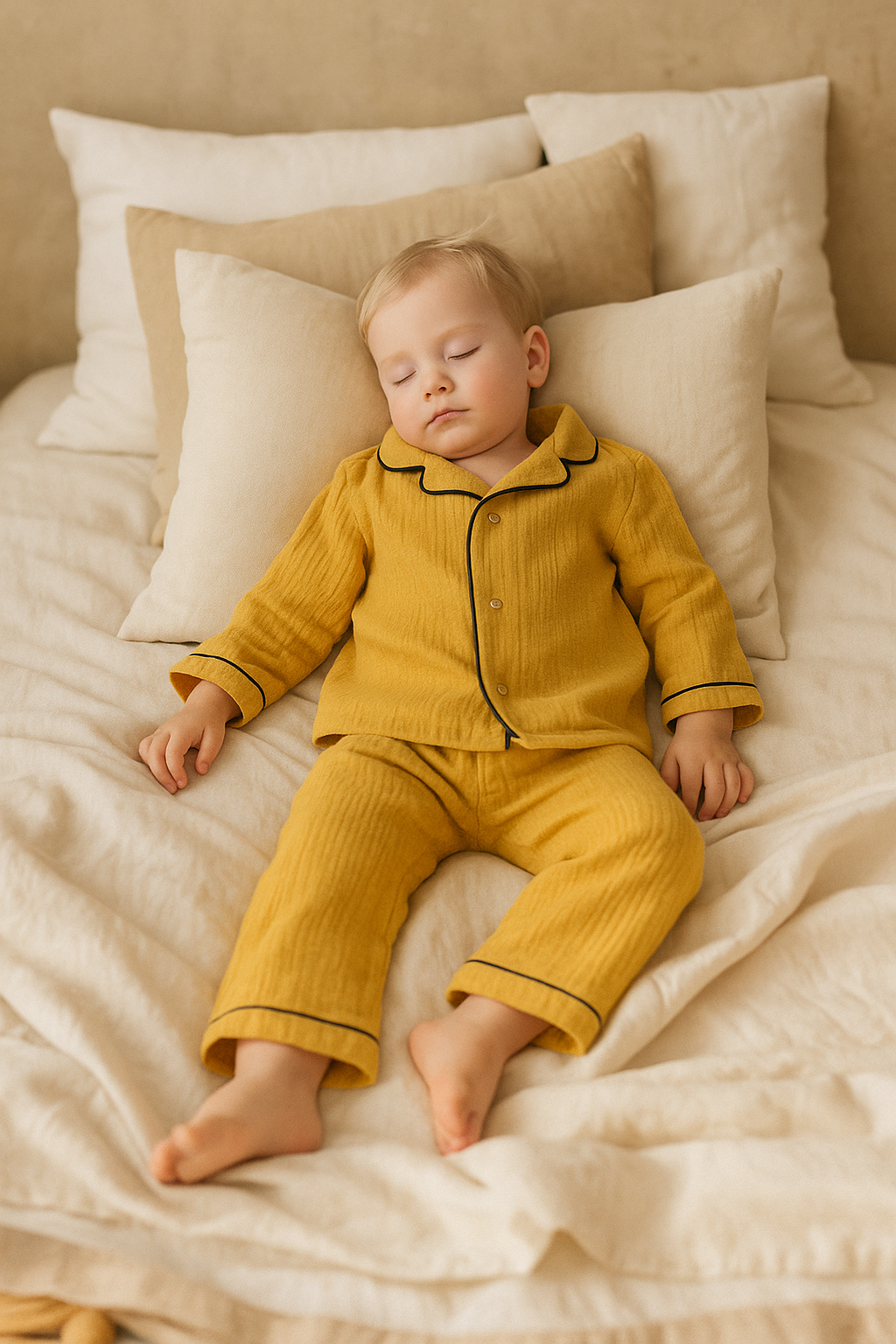 Пижама КВАРК лук пижама-муслин-беж - фото 7