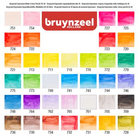 Карандаши акварельные Bruynzeel 36 шт.