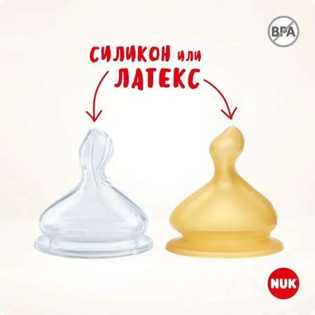 Соска Nuk First Choise силикон (медленный поток) 2 шт.
