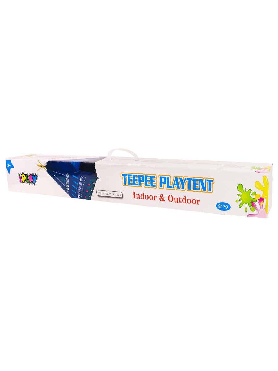 Палатка игровая Рыжий кот Вигвам синий / 150х120х120см - фото 4