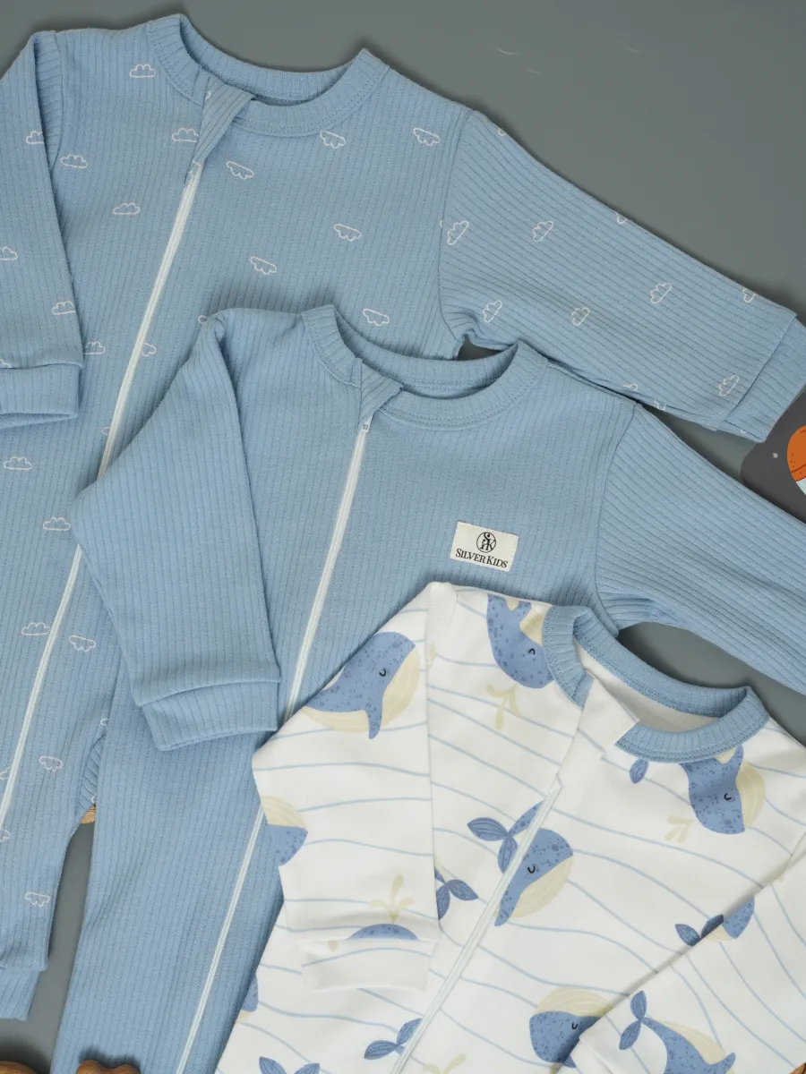 Комбинезон 3 шт Супер Пупс нбр/3пр/кмбнмол/морскаясказка - фото 18