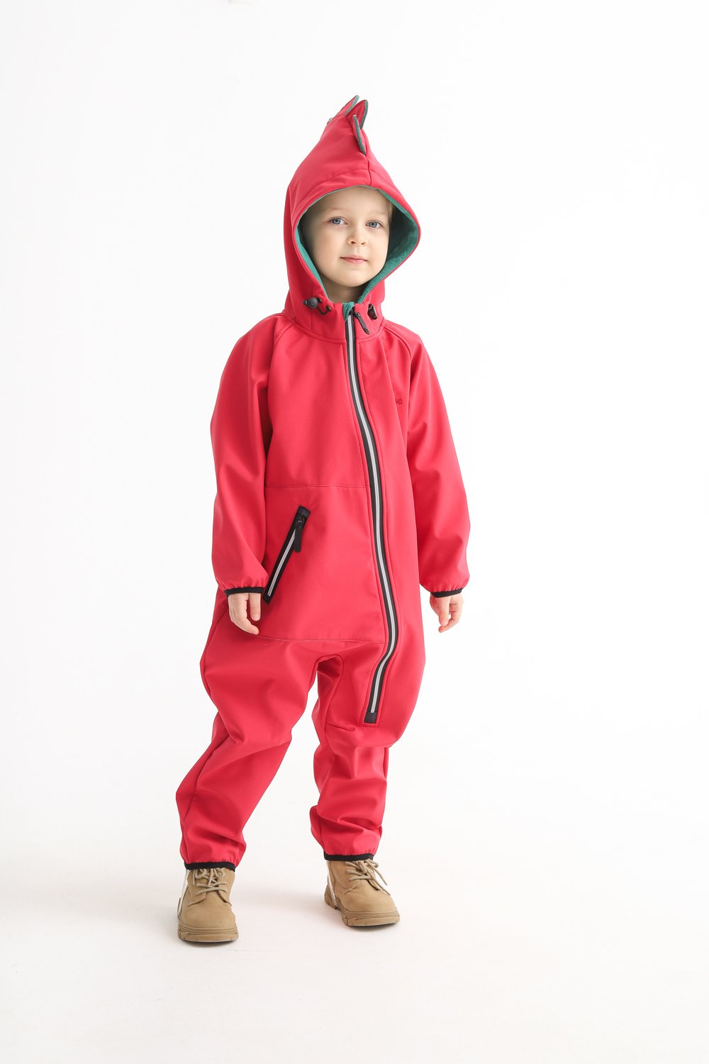 Комбинезон MINIDINO B-KOM-004/ДКомбинезон софтшелл детский Дино клубника - фото 1