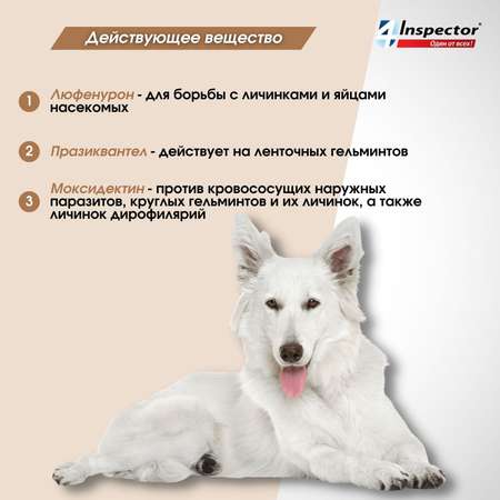 Таблетки для кошек и собак Inspector Quadro Tabs более 16кг