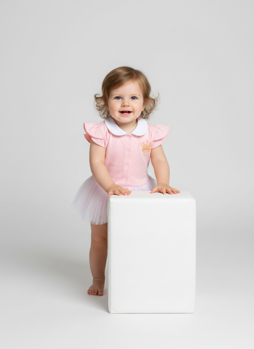 Боди с юбкой Югтекстильторг 016-129/Белый,розовый - фото 3