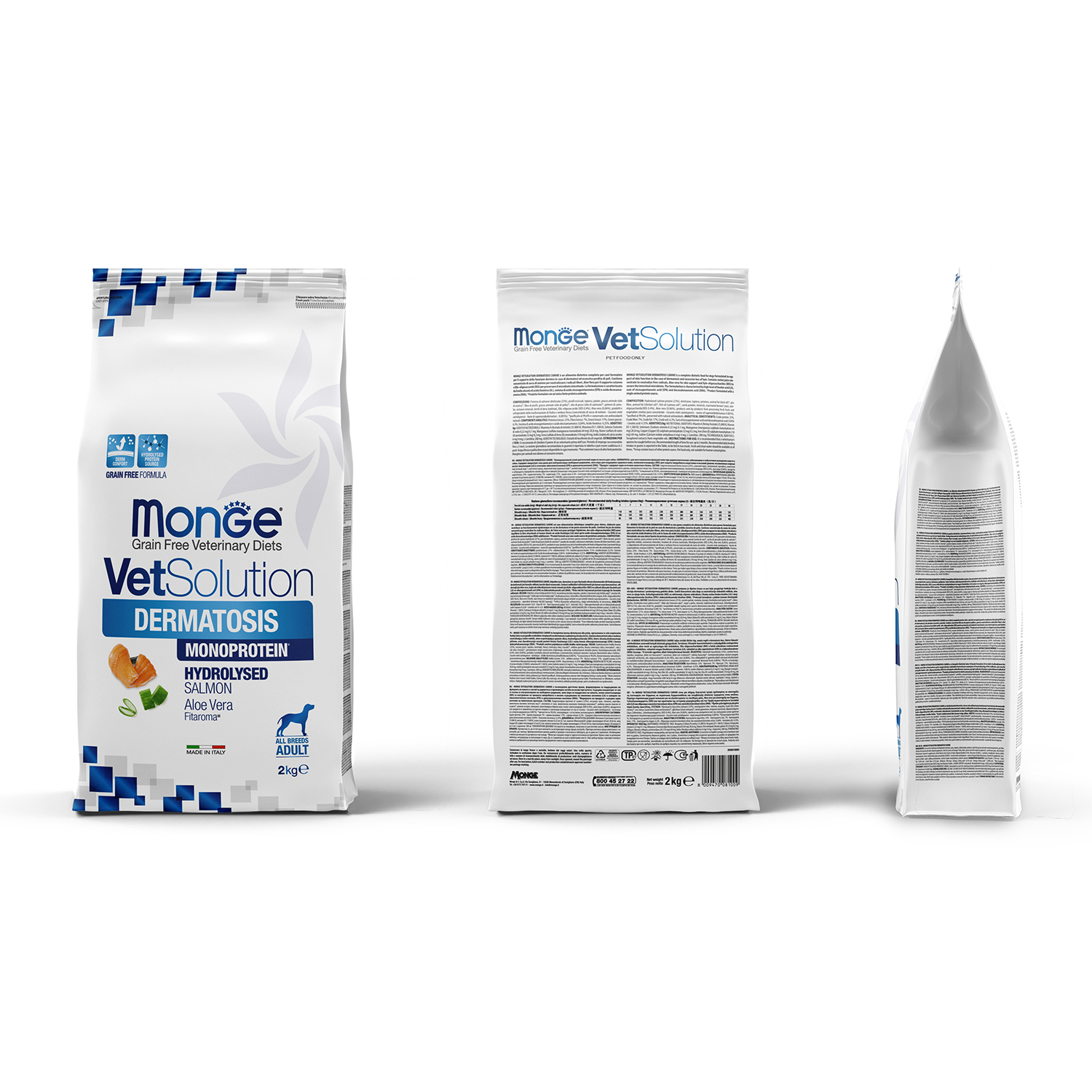 Корм для собак диетический MONGE VetSolution Dog Dermatosis Дерматозис при заболеваниях кожи 2кг - фото 3
