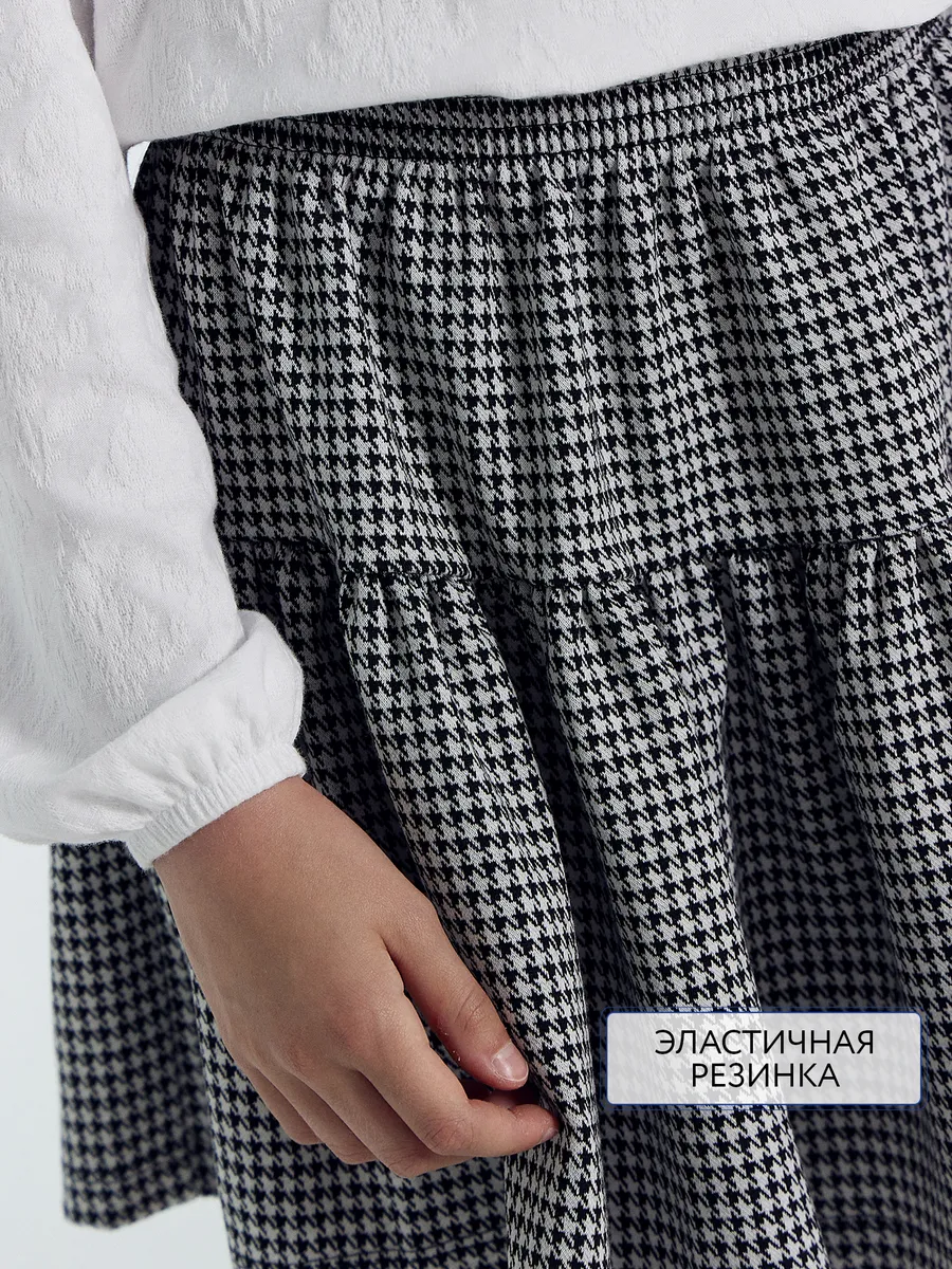 Юбка Mark Formelle (Марк Формэль) 157045/черно-белая гусиная лапка - фото 6