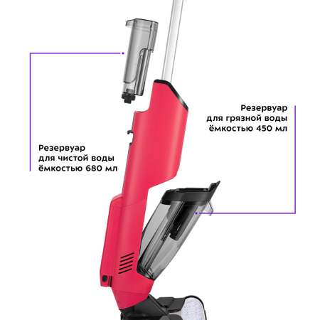 Вертикальный беспроводной моющий пылесос KITFORT КТ-5183-1
