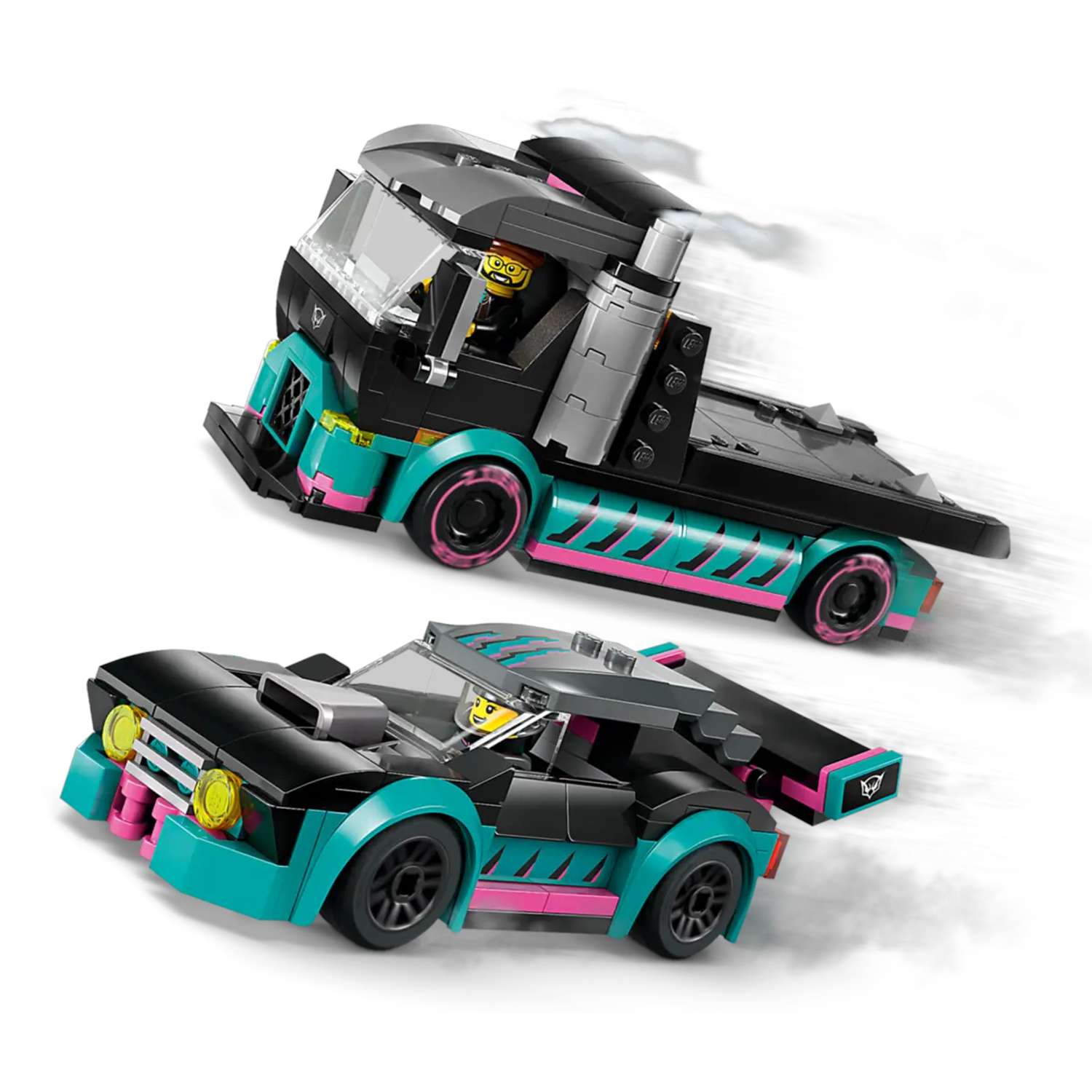 Конструктор LEGO City Race Car and Car Carrier Truck блочный - фото 4