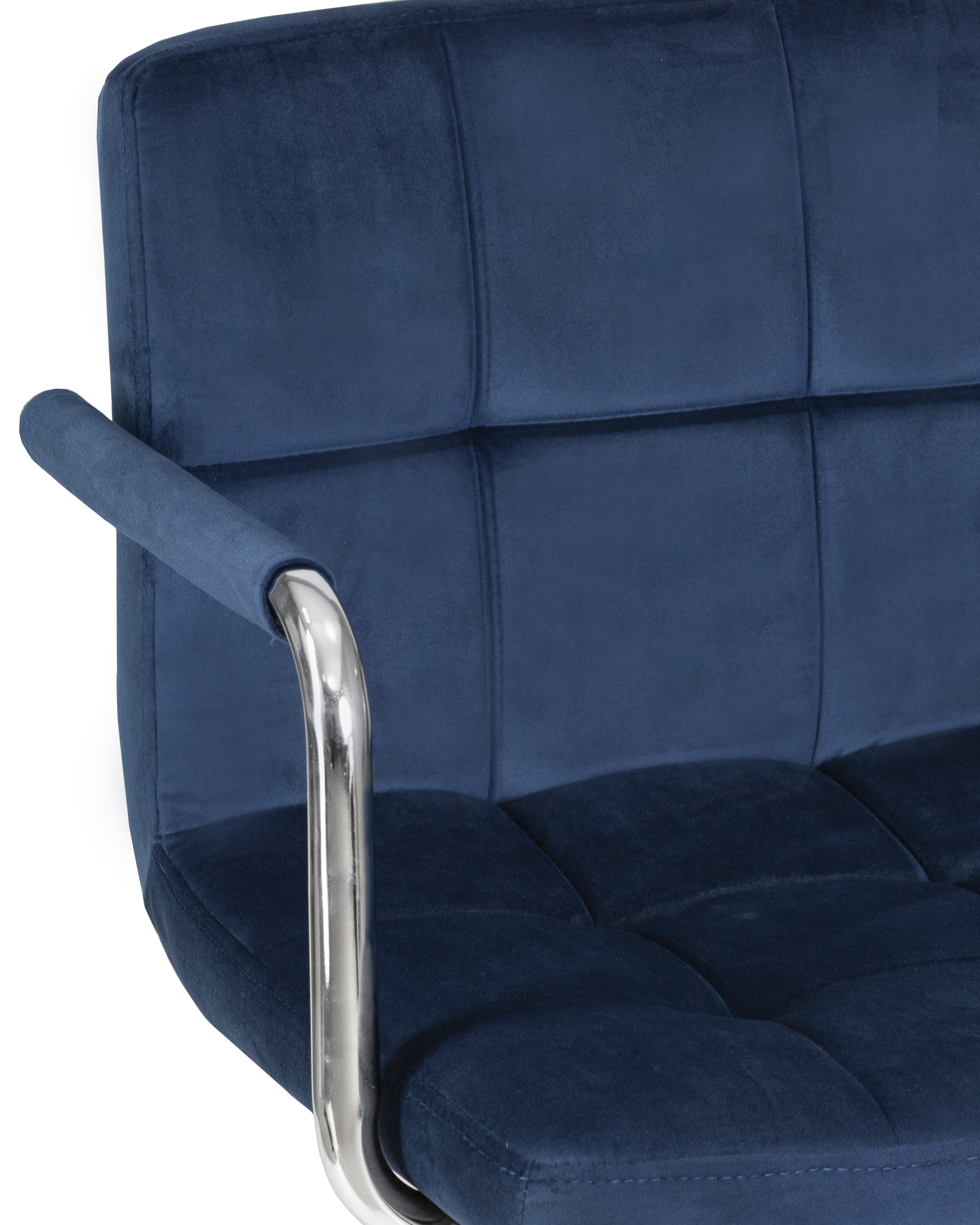 Офисное кресло DOBRIN синий велюр - фото 7