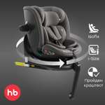 Автокресло Happy Baby kidster Isofix 0+/1/2/3 (0-36 кг) серый