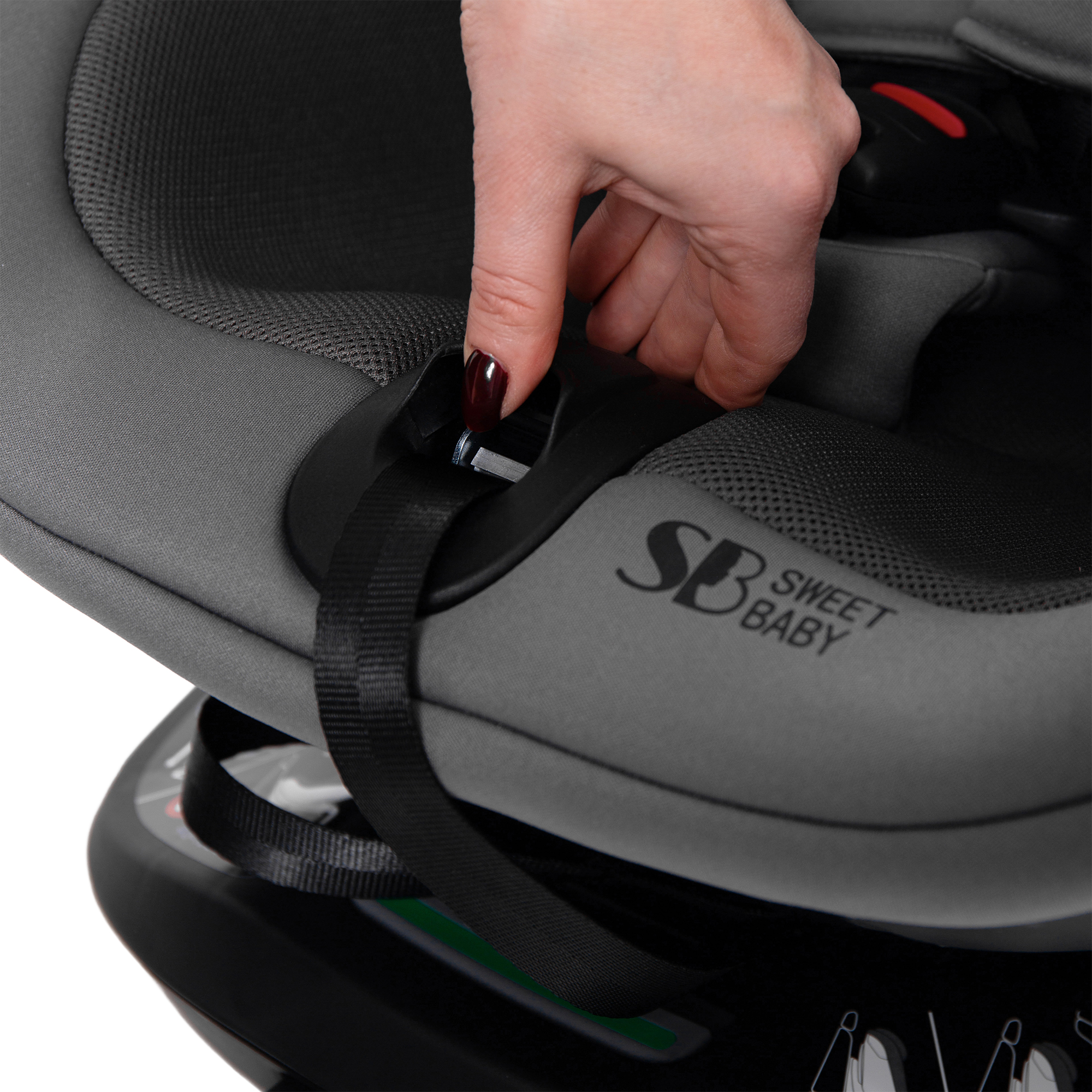 Автокресло Sweet Baby Odyssey B3 i-Size Dark Grey Isofix 0+/1 (0-18 кг) серый - фото 33