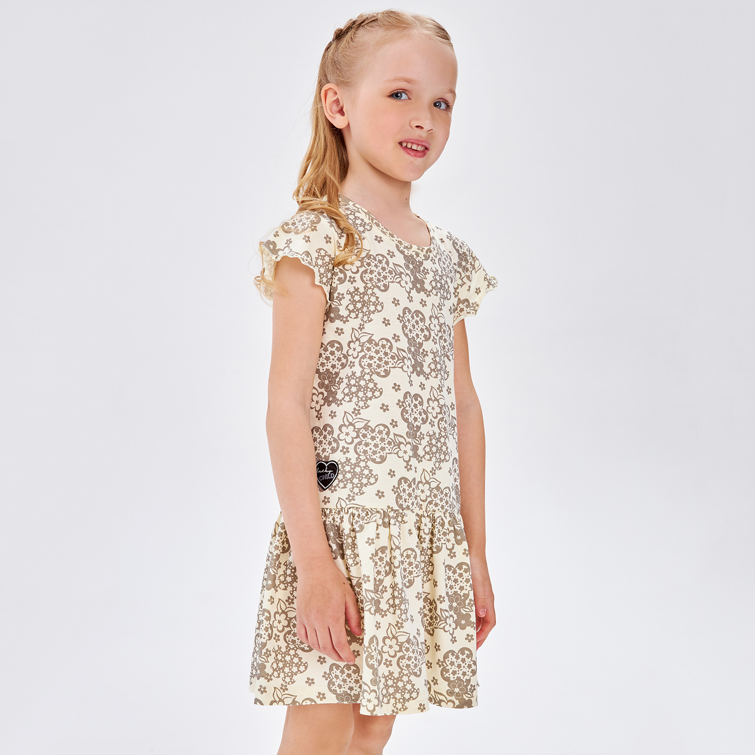 Платье и бандана Lucky Child 143-62к/цветы/2-12 - фото 7
