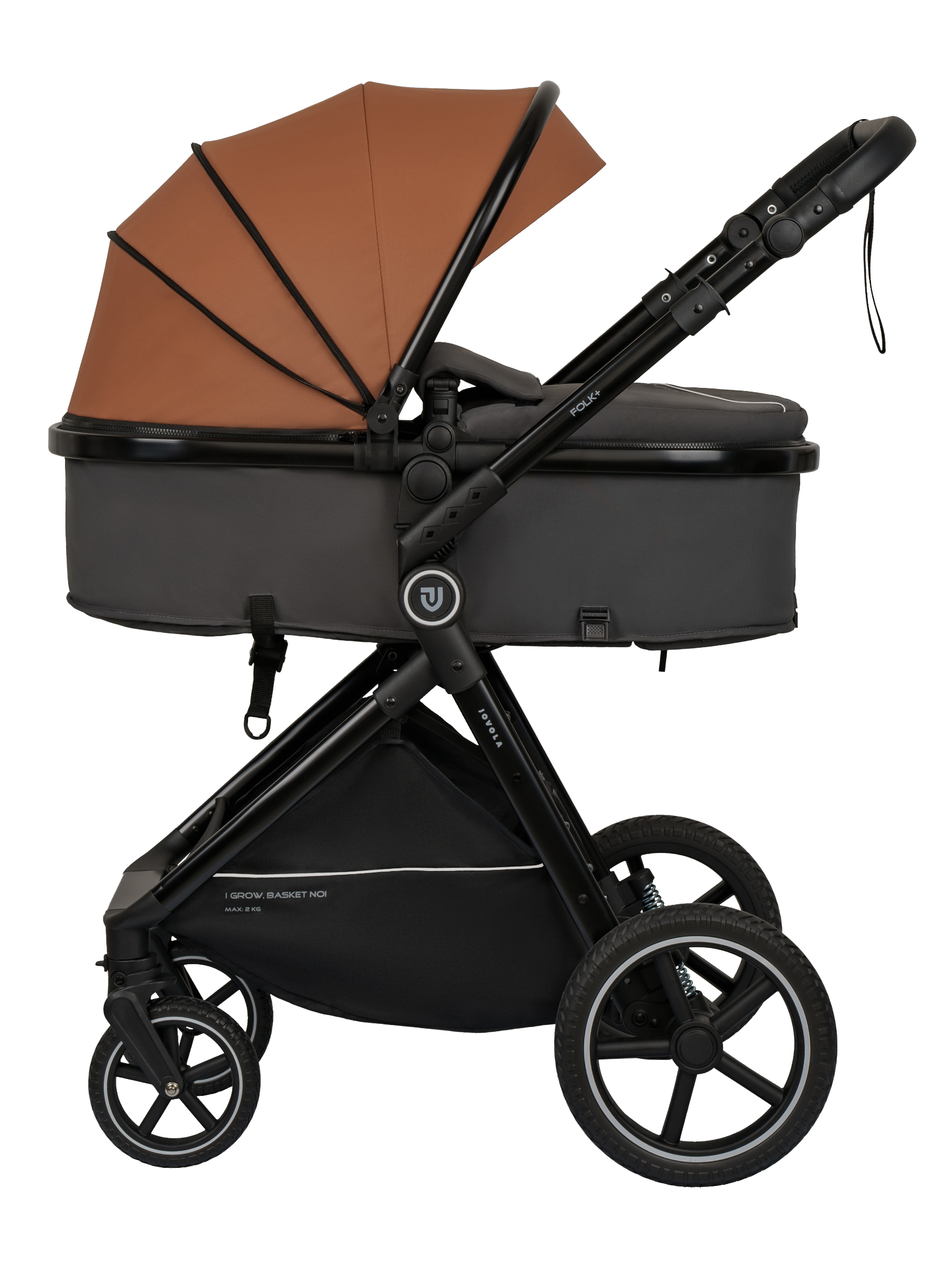 Коляска трансформер JOVOLA Folk+ 3в1 оранжевый - фото 17