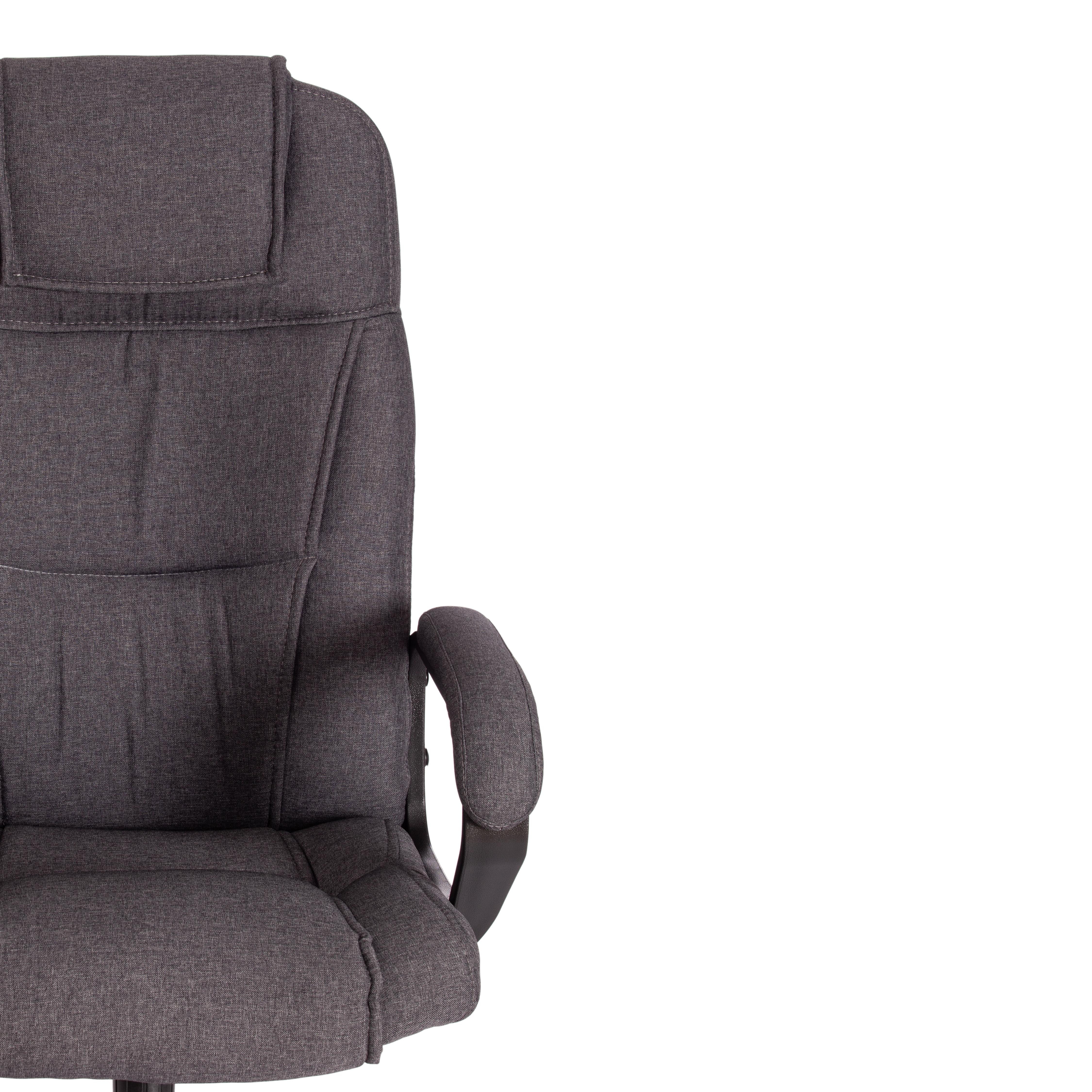 Компьютерное кресло TETCHAIR Бергамо хром ткань темно-серый - фото 7
