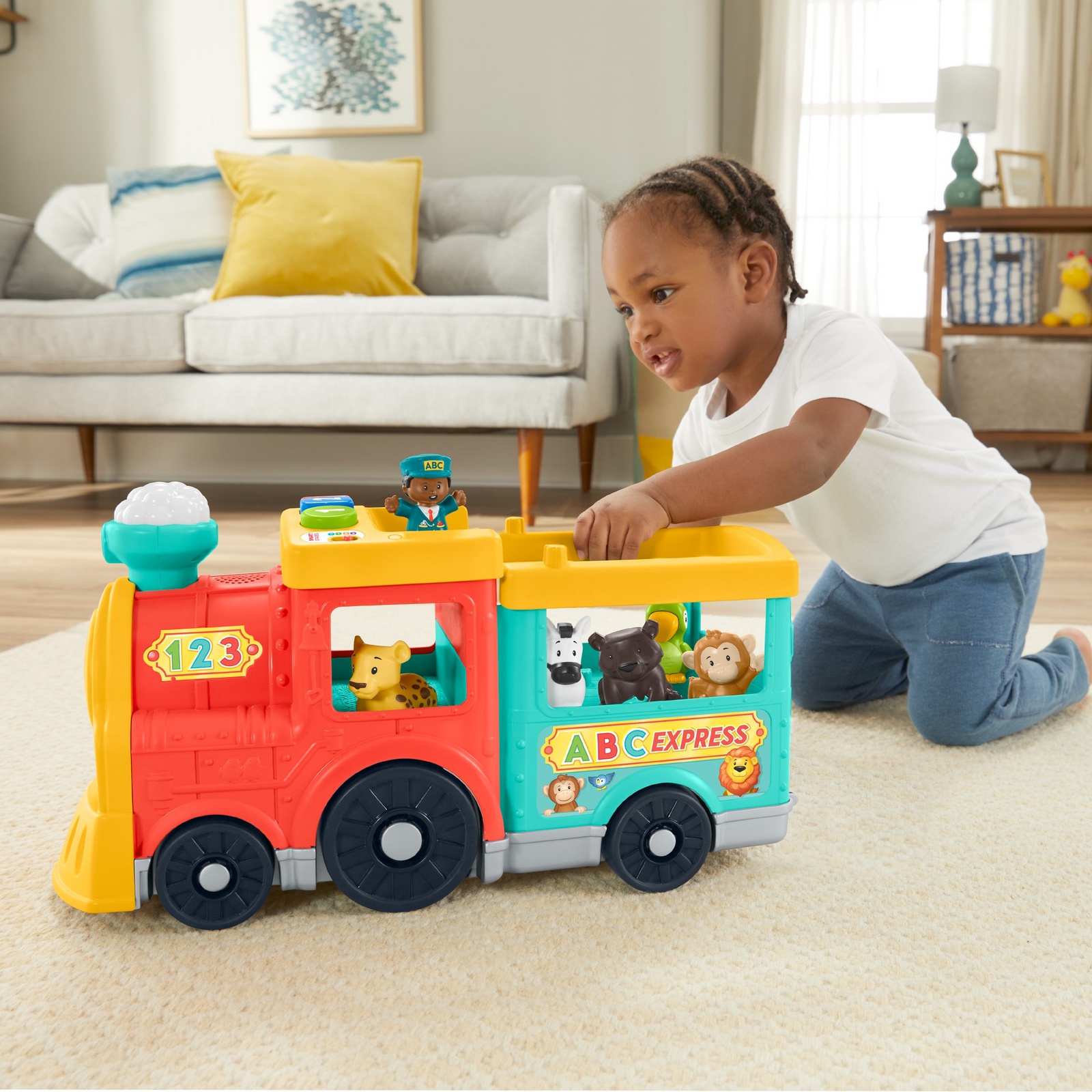 Экскаватор Fisher Price Little People АБВ-экспресс - фото 12