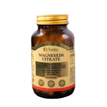 БАД UVerity Magnesium Citrate+B6 UVerity 90 капсул