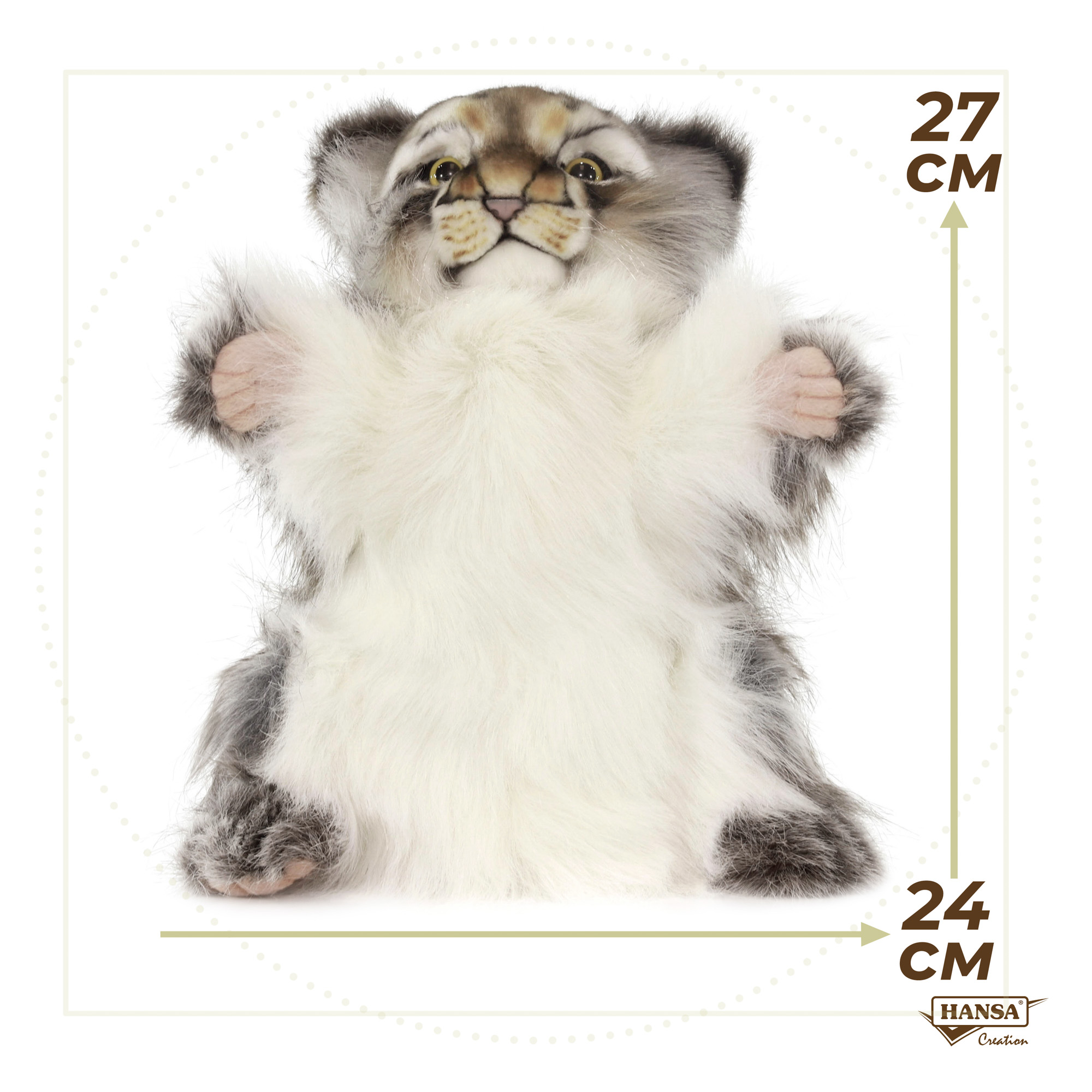 Игрушка мягкая HANSA котик 40 см - фото 6