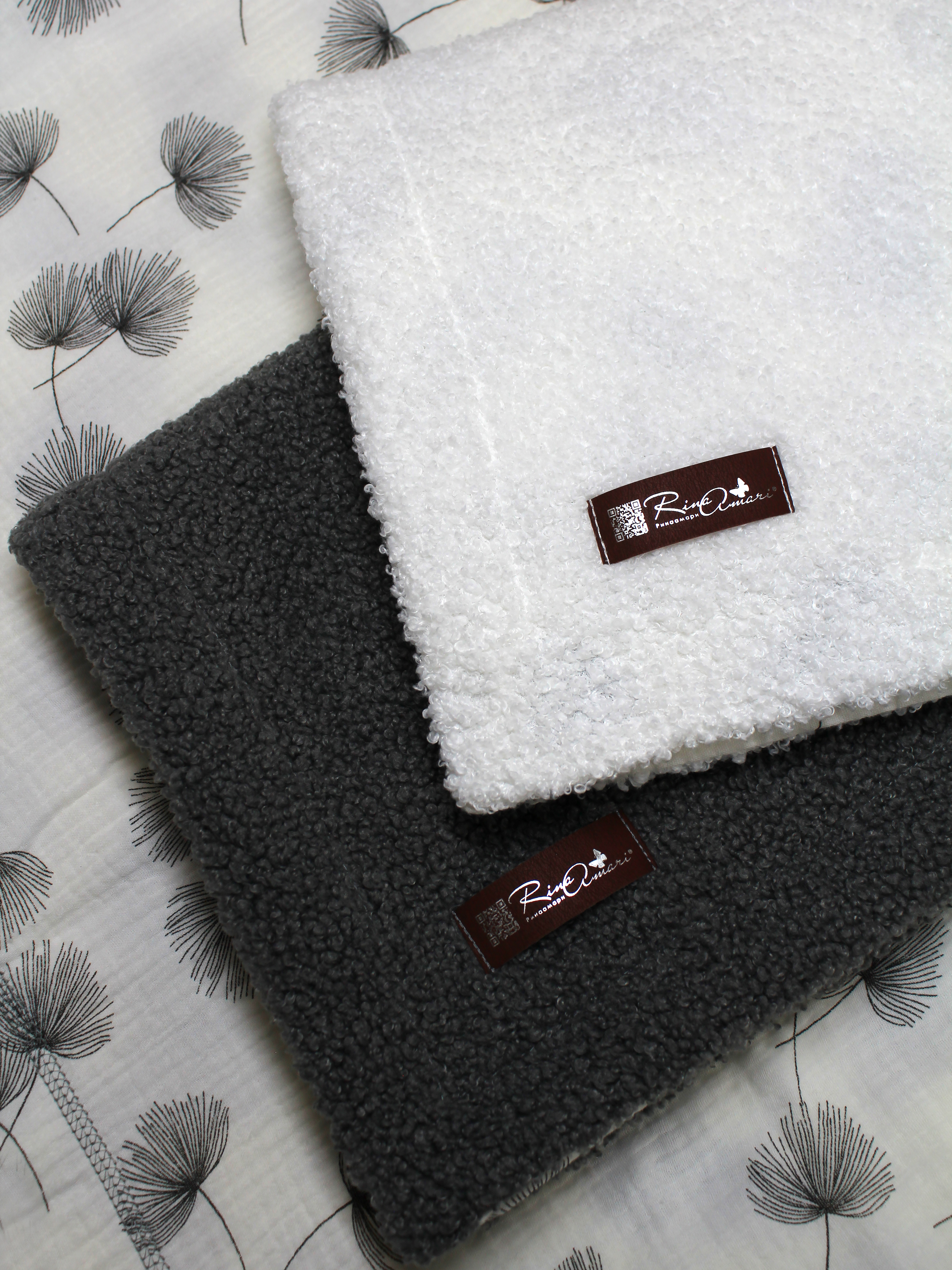 Плед RinaAmari Серый 100 x 75 см хлопок - фото 15