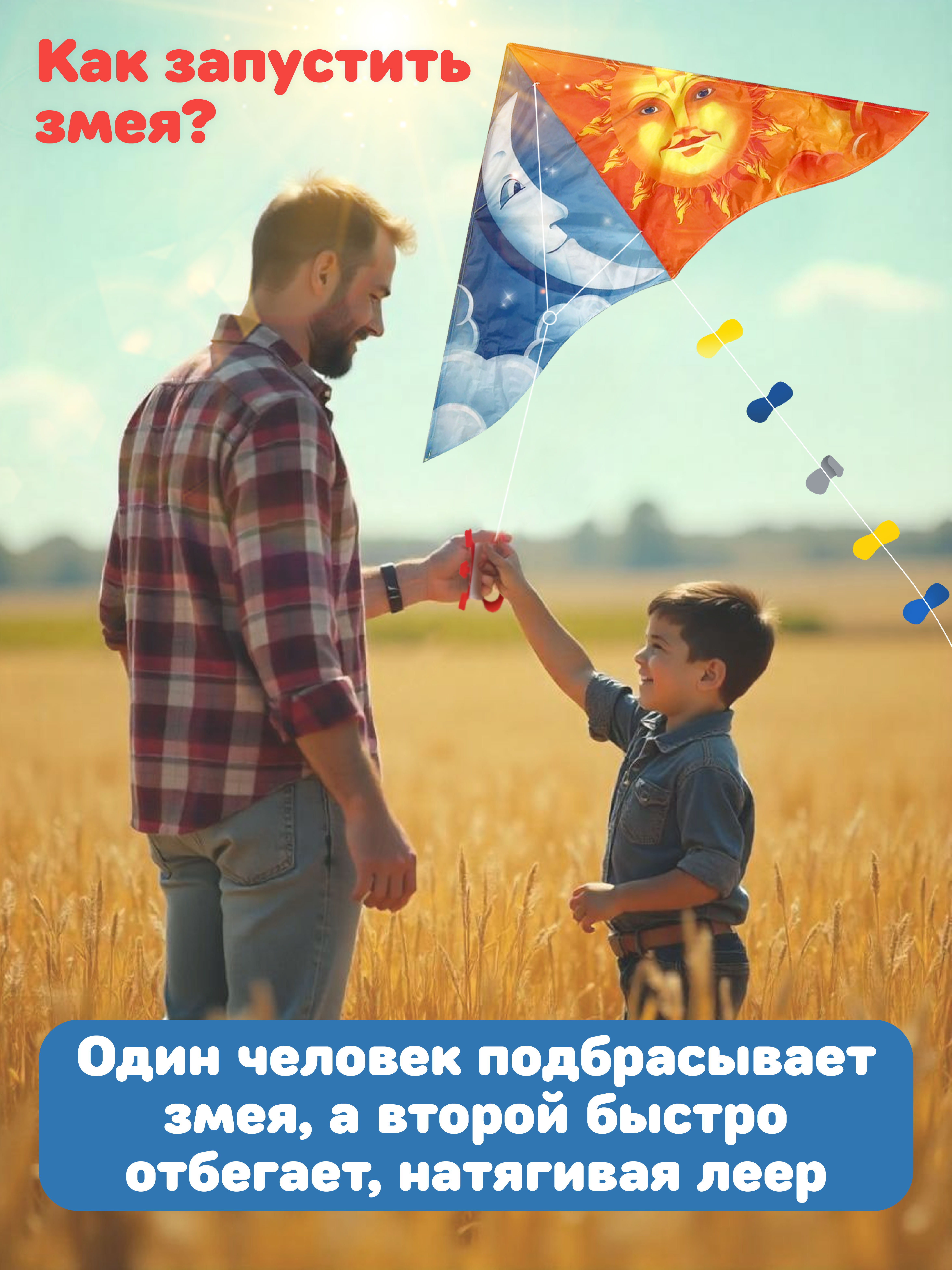 Воздушный змей X-Match для ребенка большой 130х65 см - фото 5