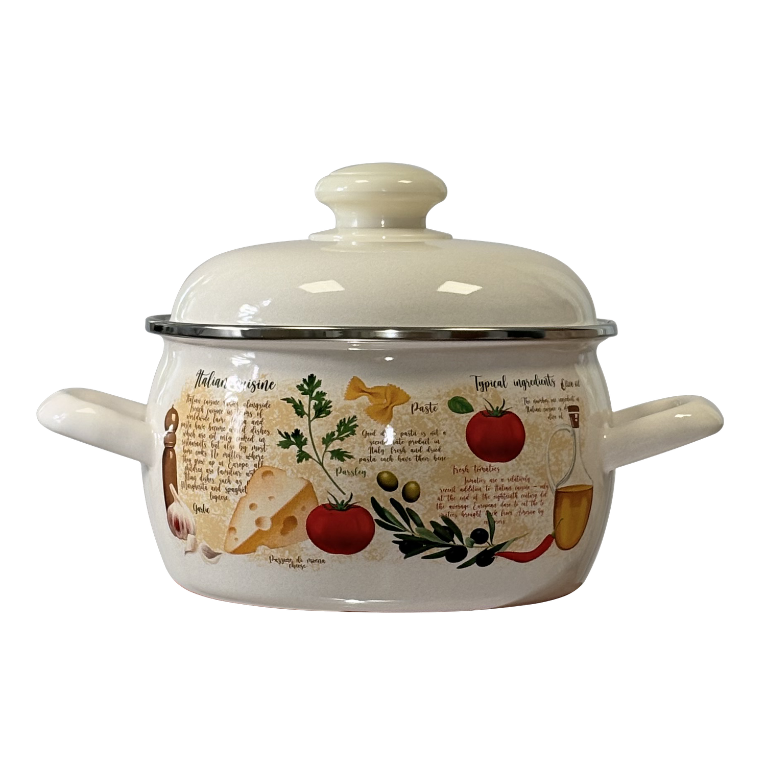 Кастрюля Лысьвенские эмали Капрезе 2л - фото 1