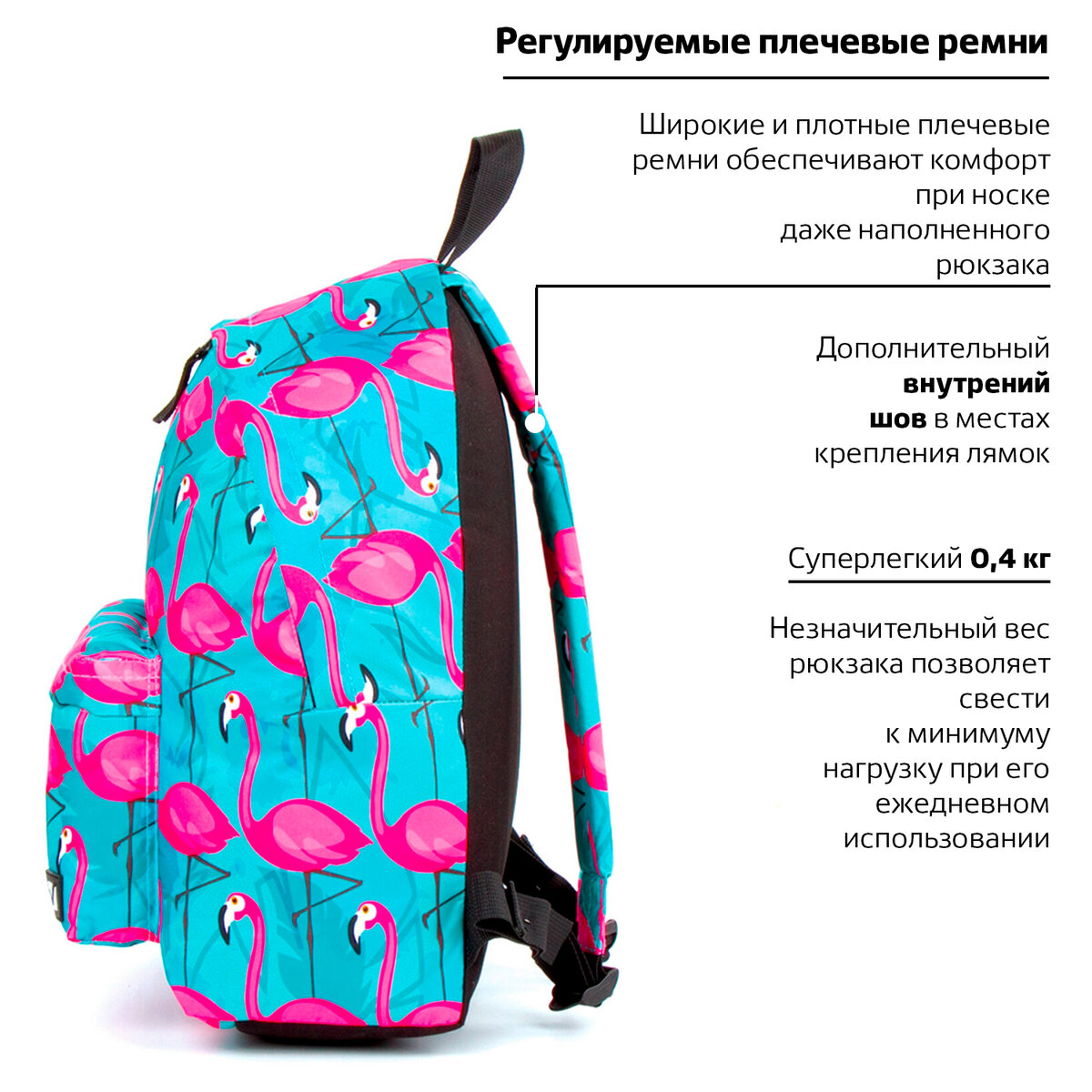 Рюкзак Brauberg Фламинго - фото 3