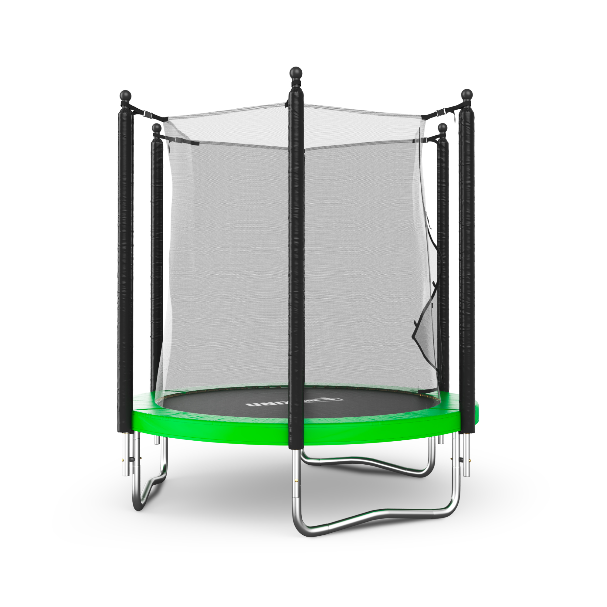 Батут каркасный Simple 6 ft UNIX line Green с внутренней защитной сеткой общий диаметр 183 см до 100 кг - фото 17