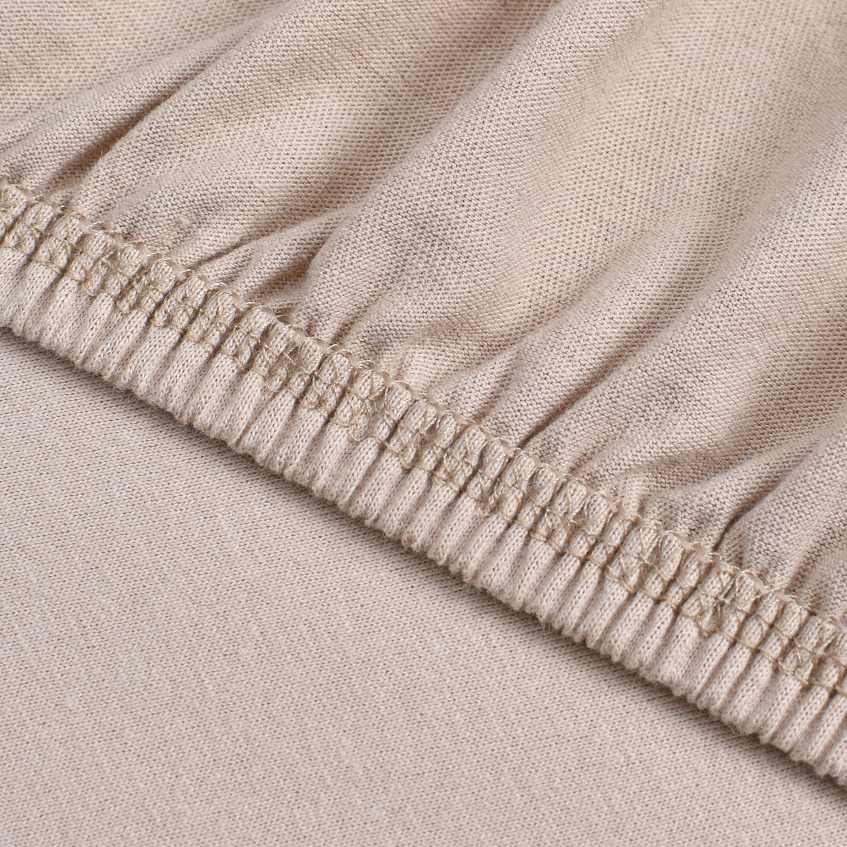 Простынь на резинке 160х80 Mrs.Stretch Mr.Jersy натяжная трикотажная цвет какао - фото 8