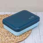 Ланчбокс для обеда iLikeGift Enjoy life blue с приборами