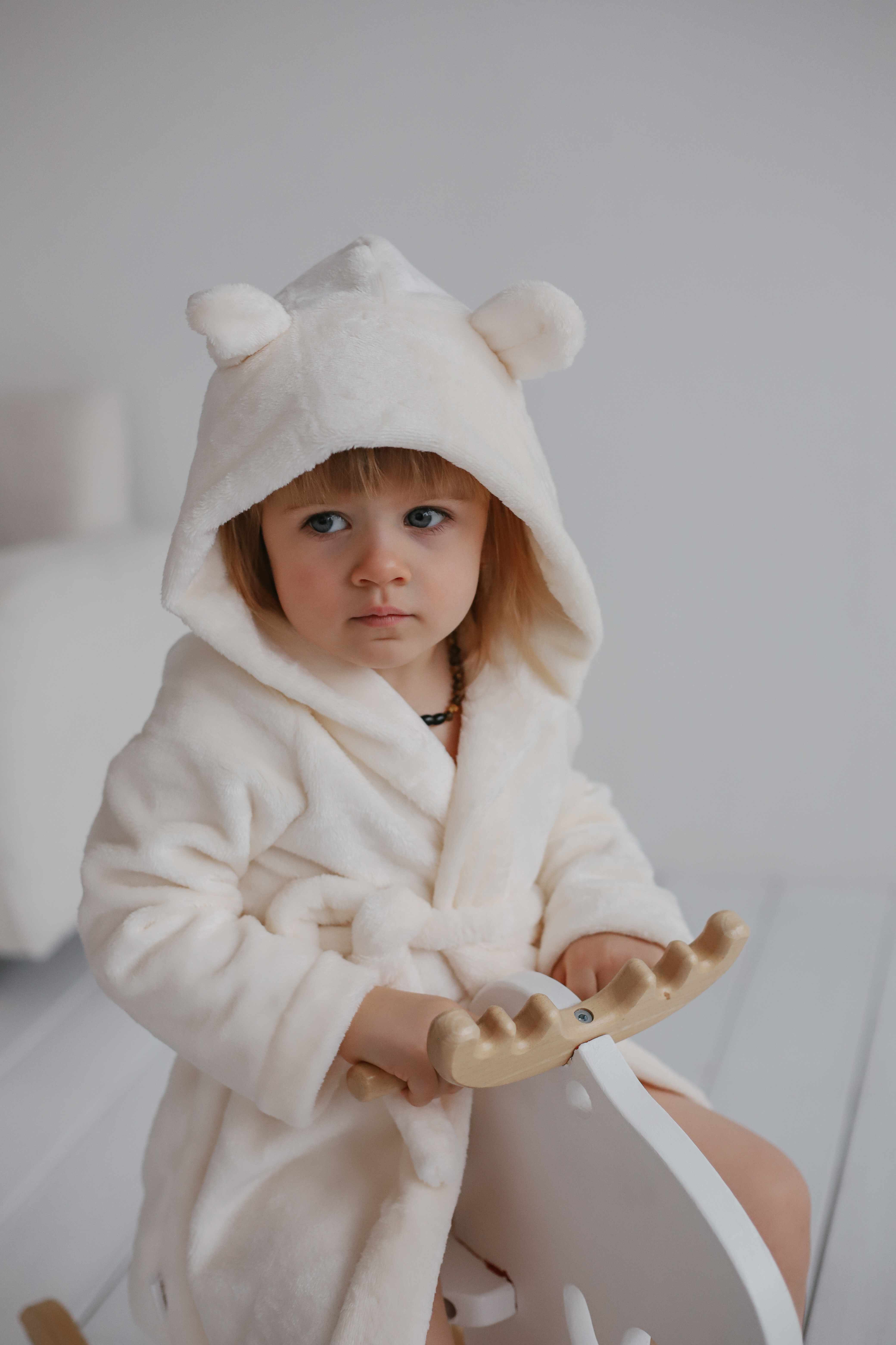 Халат Hello,Bunny halatplychmicha/молочный - фото 1