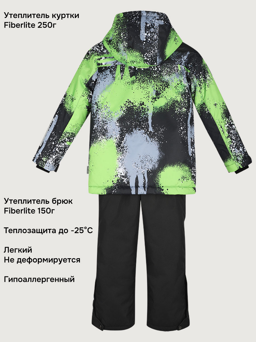 Костюм NIKASTYLE 7з1725 салат/черный - фото 7