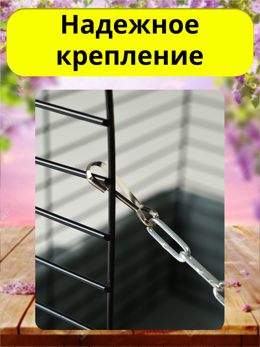 Гамак для грызунов PetiPet голубой маленький 22х17 одноярусный - фото 5