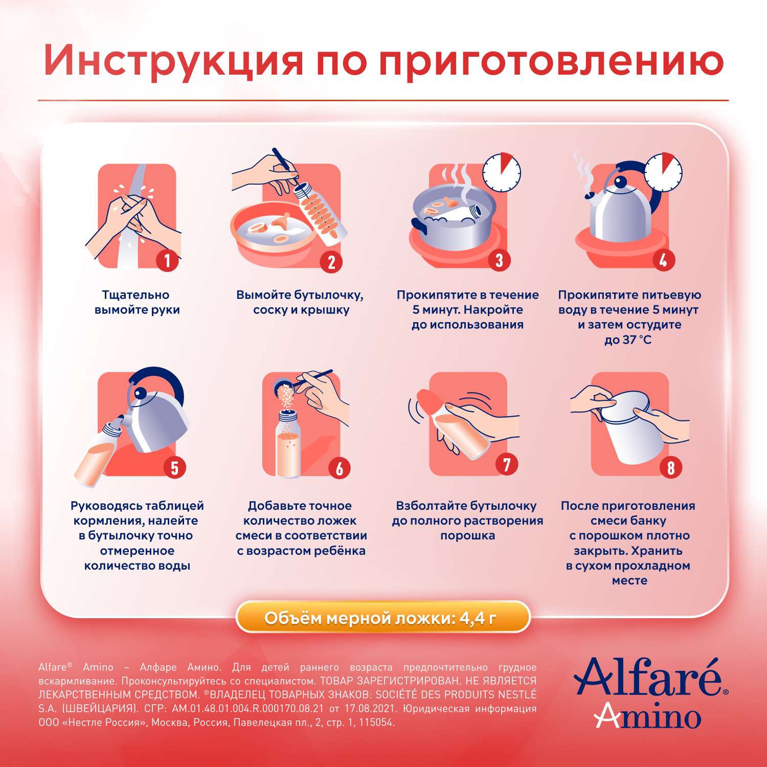 Cмесь Nestle Alfare Amino HMO 400г с 0месяцев - фото 11