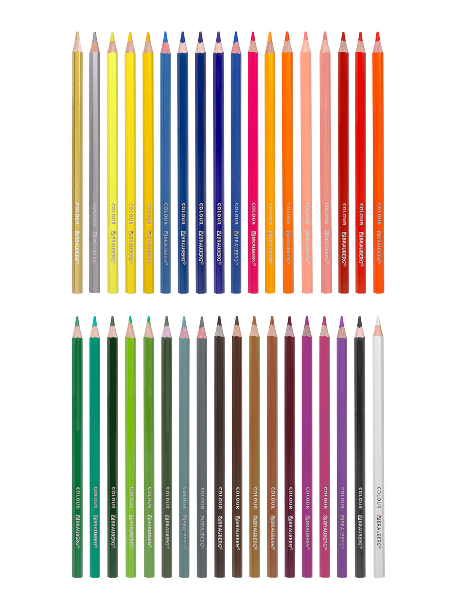 Карандаши цветные Brauberg 36 шт. - фото 8