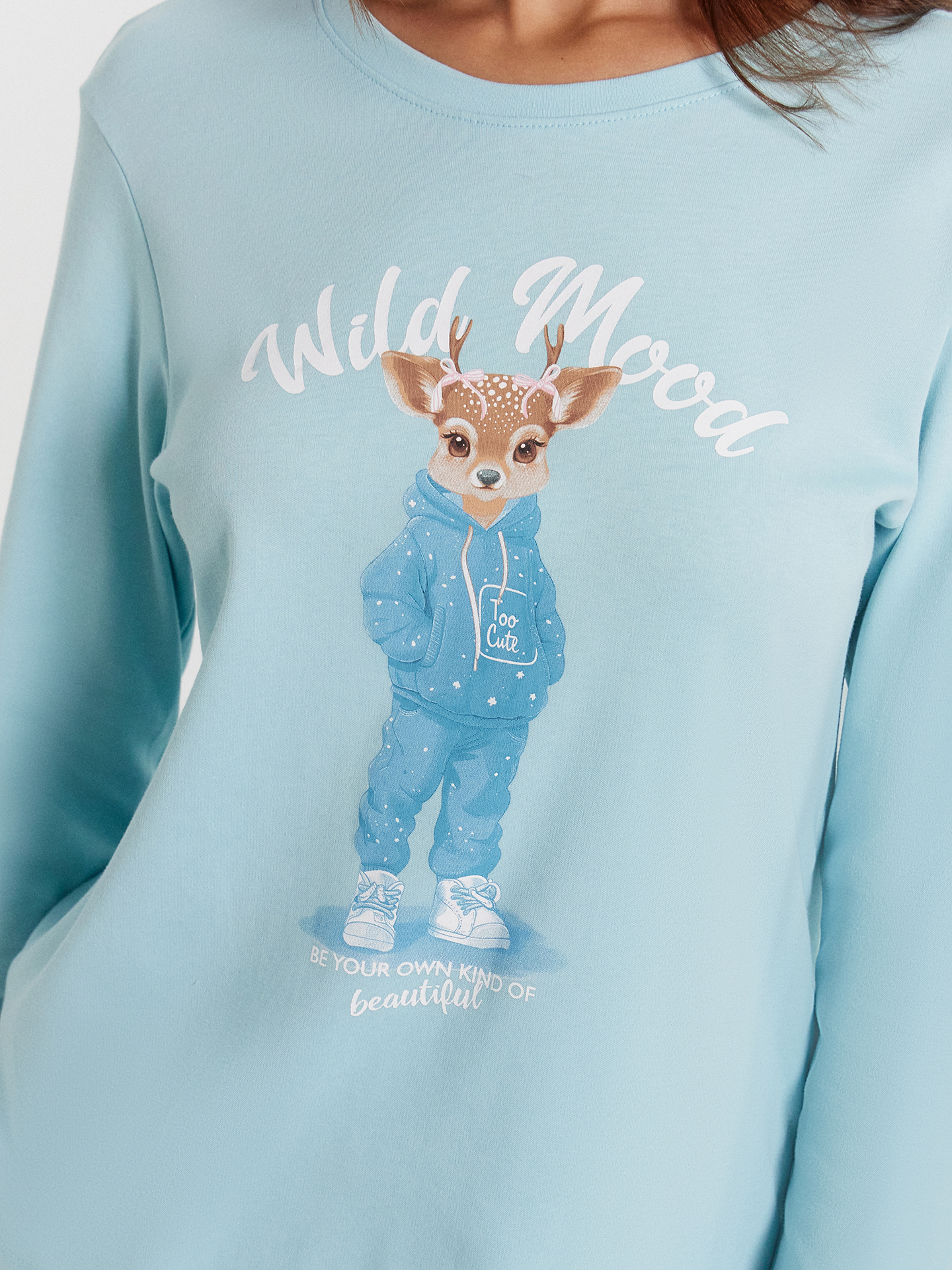 Пижама Mark Formelle (Марк Формэль) 592514/тихая вода + оленята с бантиками - фото 6