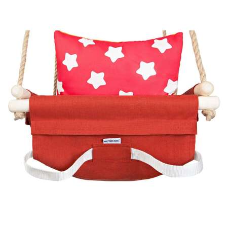 Качели Hotenok подвесные Черный кот в цветах swh1red