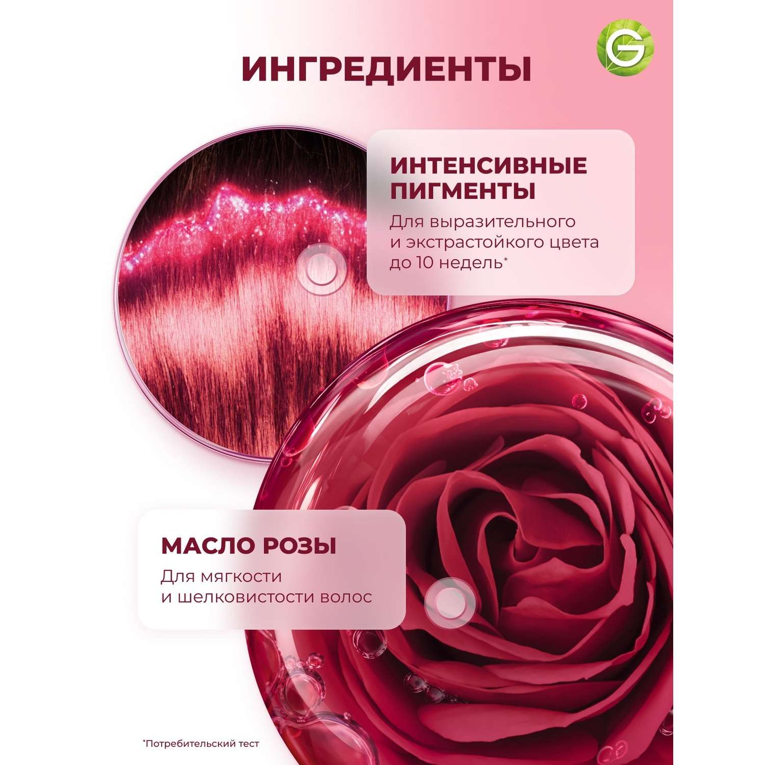 Стойкая крем-краска для волос GARNIER Color Sensation Роскошь цвета"оттенок 8.12 Розовый перламутр 110мл - фото 3
