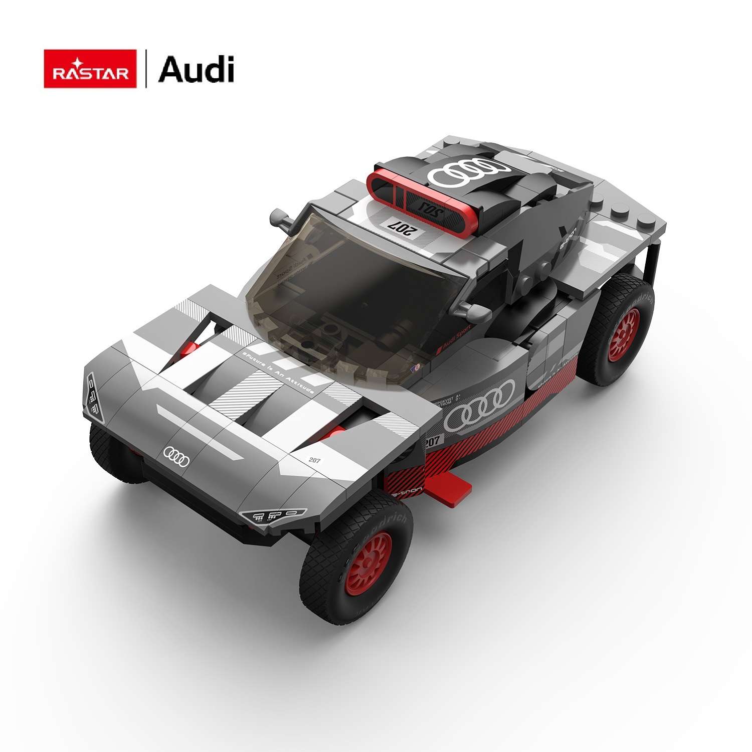 Конструктор Rastar Audi RS Q e-tron блочный - фото 6