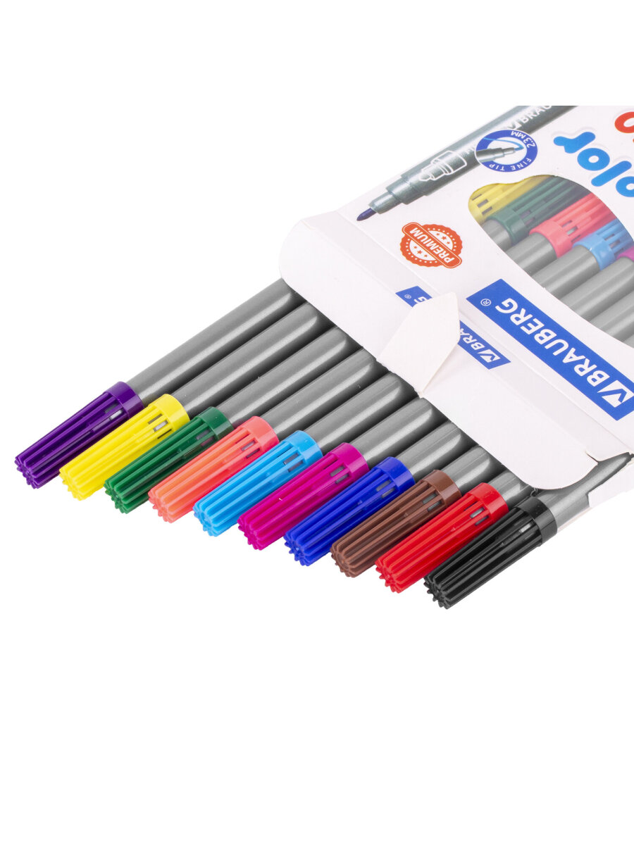 Фломастеры Brauberg двусторонние 10 цв. - фото 10