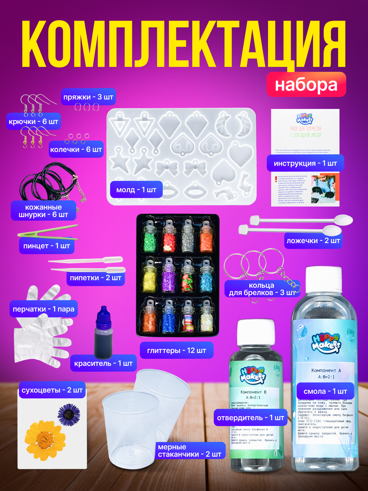 Набор для творчества Happy Makers эпоксидная смола - фото 8