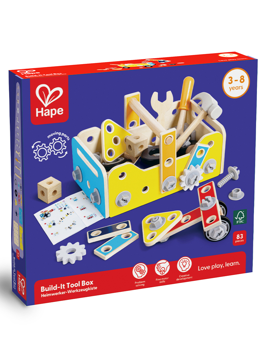 Конструктор Hape Мастерская деревянный 83 дет. - фото 16