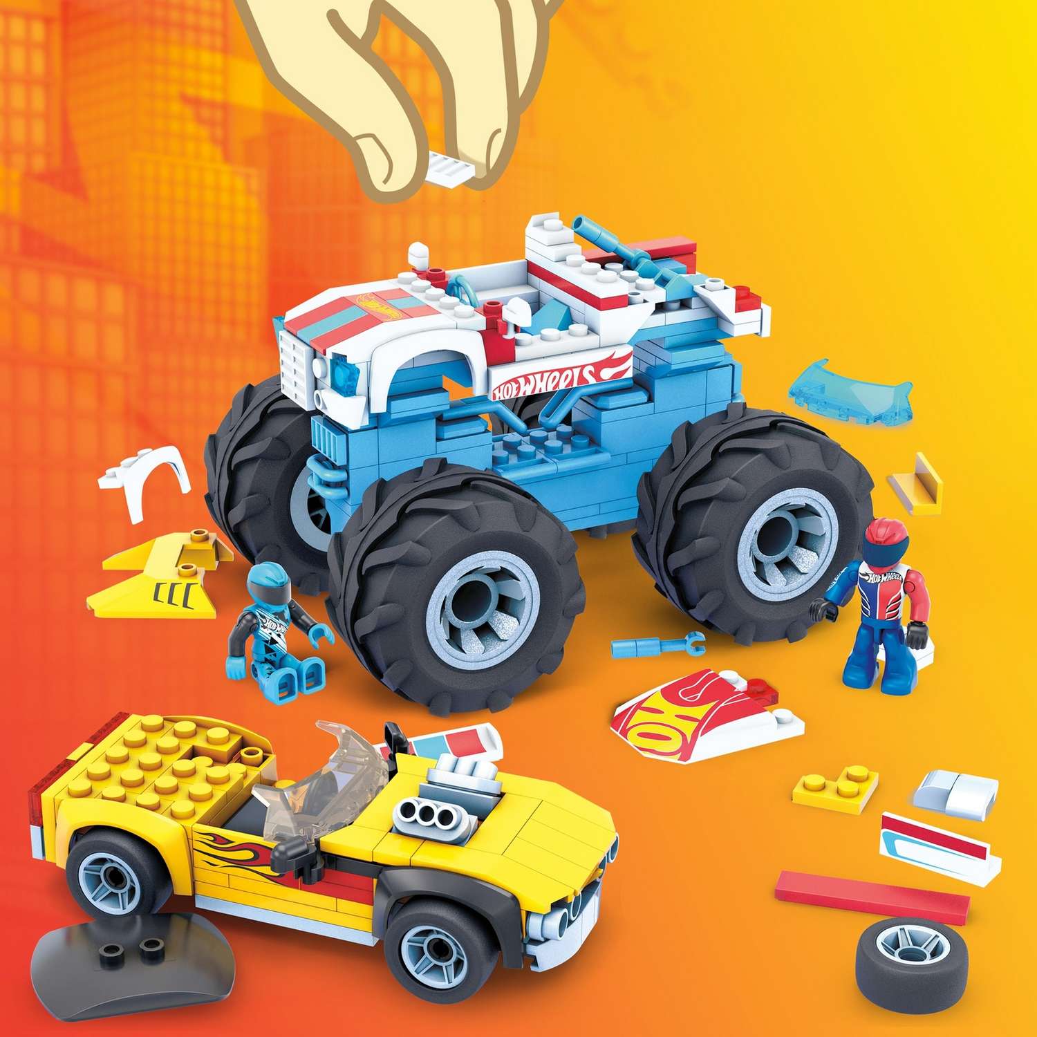 Конструктор Mega Construx Роджер Доджер и Гонщик блочный - фото 6